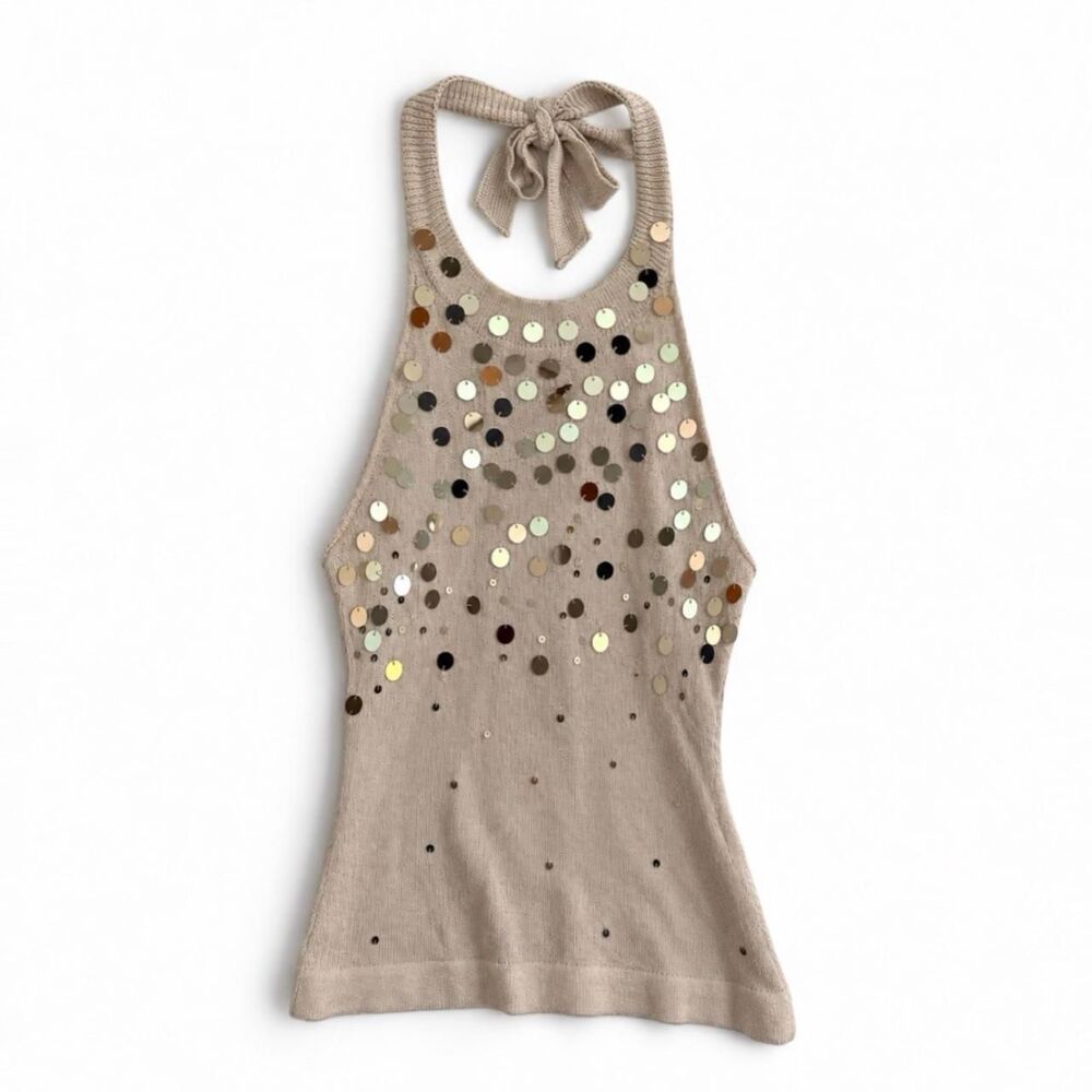 Jaded-london Women's Tan and Cream Crop-top